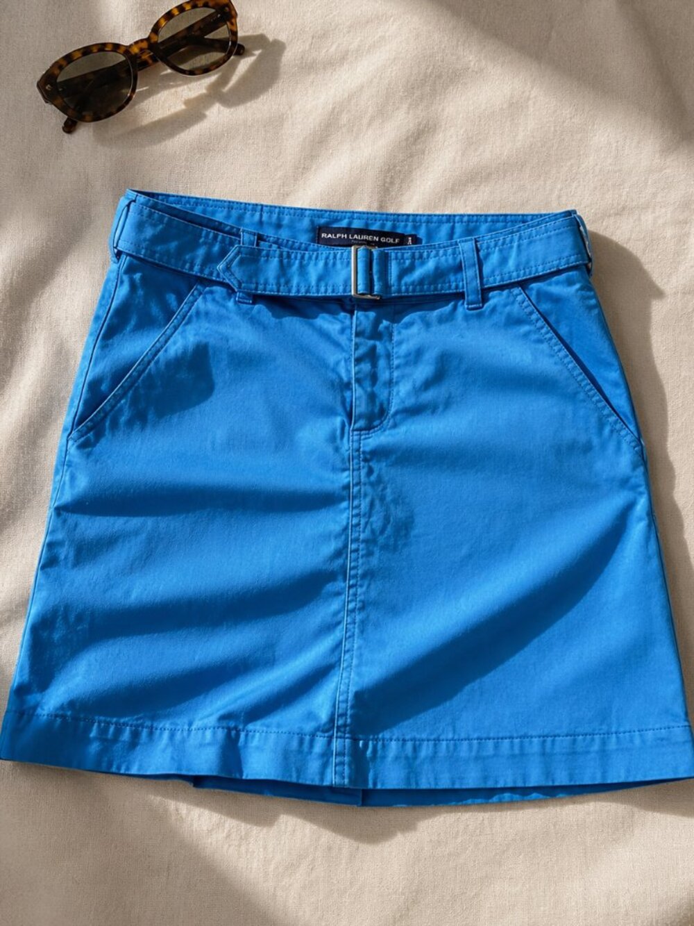 Lauren Ralph Lauren Blue Cotton Stretch Skort Preppy Country Club 6